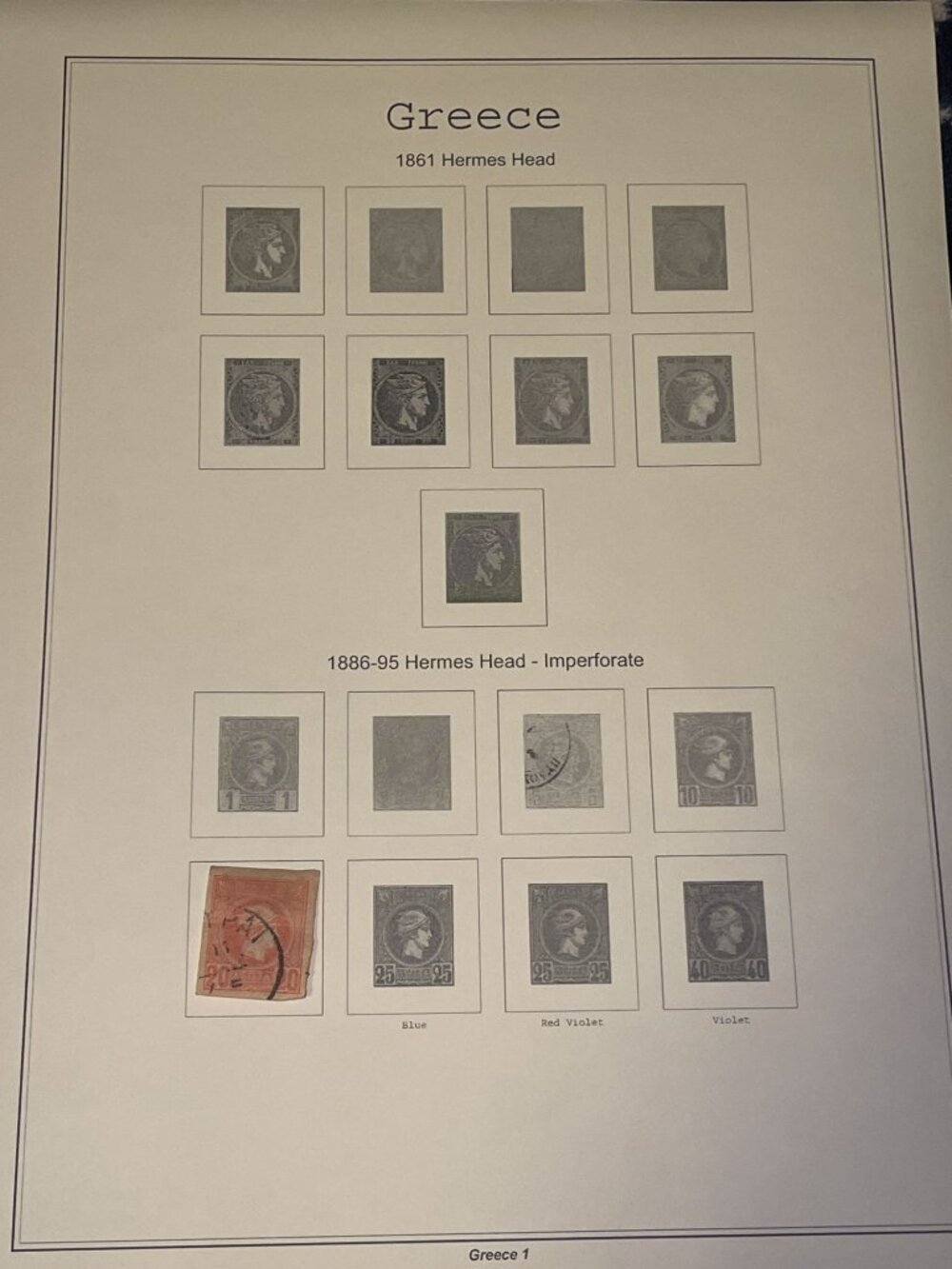 326 Greece Stamp Collection 1886-1971 Hermes Heads Postage Due Semi Postal Lot B